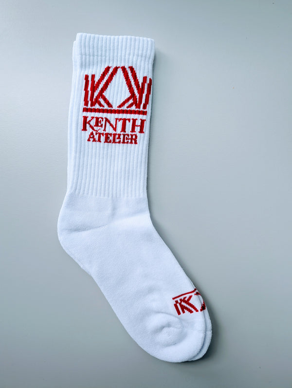 Kenth Atelier Premium Cotton Socks- Burgundy print (2 pairs)